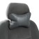Car bone pillow, on the headrest, eco -leather, 18 × 25 cm, gray