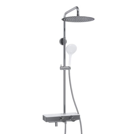 The shower system Wasserkraft A113.116.155.ch Thermo, tropical shower, thermostat, chrome/white 1011511