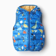 Warm vests, blue color, height 110-116 cm