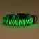 Collar with backlight tiger 3 glow modes Size S, Osh 22-40 x 2.5 cm Green
