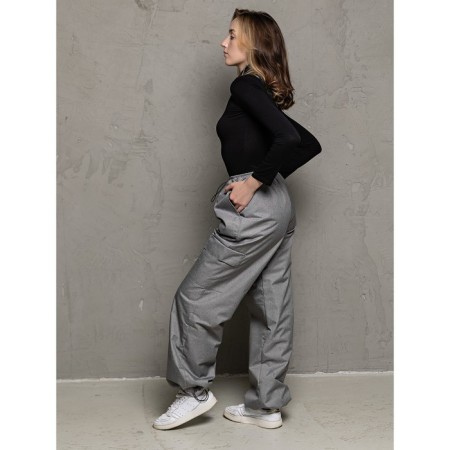 Dressed pants for children, height 176 cm, color gray melange-3