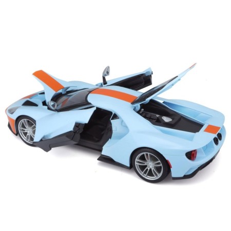 MASTO DIE-CAST 2017 Ford GT machine, opening doors, 1:18, orange-blue color-4
