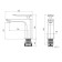 Lemark Prizma LM3906C shell mixer, single -legged, surge length is 126 mm, chrome