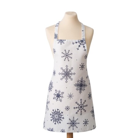 Apron "Dolyana" Blue Snowflakes 60x65 cm, 100% cotton, 164 g/m2-6