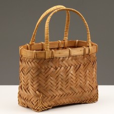 Wicker basket, 25.5 x 15 x 18/31 cm, sequoia
