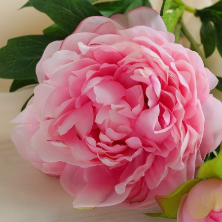 Artificial flowers "duo peony" 12x60 cm, pink-1