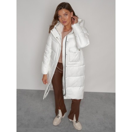 Coat insulated winter female, size 48, white color-21