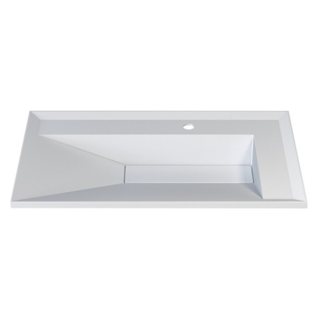 Snow -out sink uperwood lotus, 80 cm, rectangular, white glossy-3