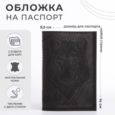 Cover for passport, black color