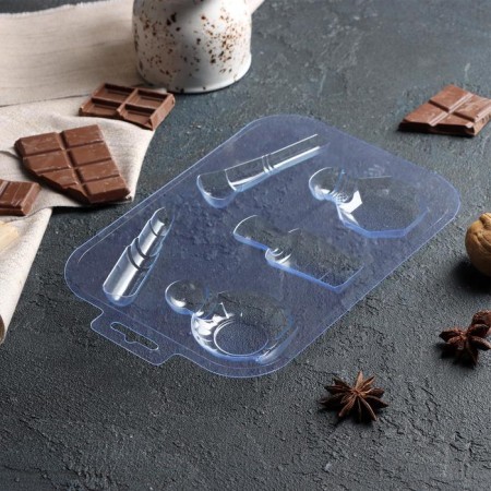 Form for chocolate and sweets plastic "beauty", the color is transparent-2