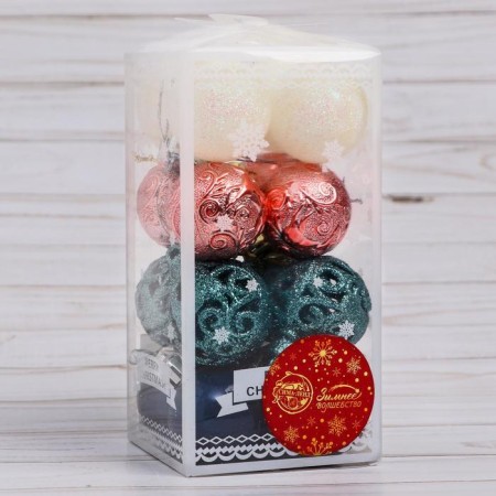 Set of balls plastic D-4 cm, 16 pcs "Cheal" mix-1