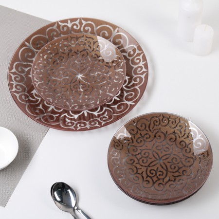 Dining Service "Vostok", 7 items: D = 30 cm - 1 pc, d = 20 cm - 6 pcs