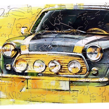 Figure puzzle "Mini car", 100 parts, 28 × 16.5 cm-1