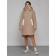Coat insulated winter female, size 44, color light brown