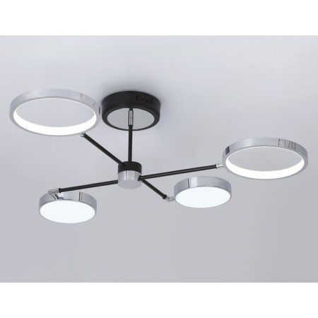 LED ceiling LED with Ambrella Light, Linetech, FL5151, 4200LUM, 3000-6400K, black color, chrome-3