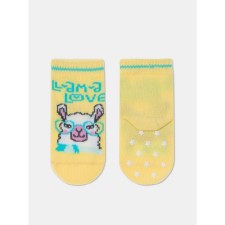 Anti-slip children's socks with Conte Kids Tip-Top, size 10, light yellow color