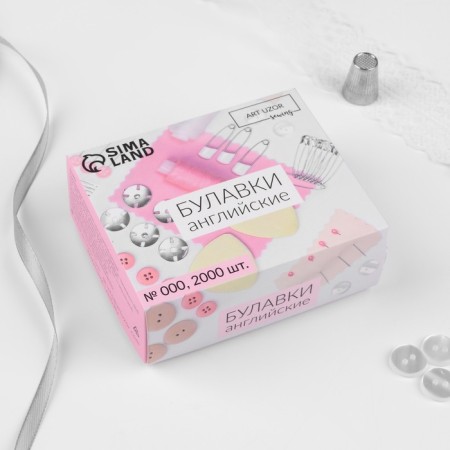 English pins, 19 mm, 2000 pcs, silver color-2