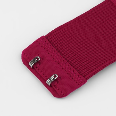 Brutter-stroke for a bra, 3 rows 2 hooks, 3.2 × 10.5 cm, 5 pcs, burgundy color-2