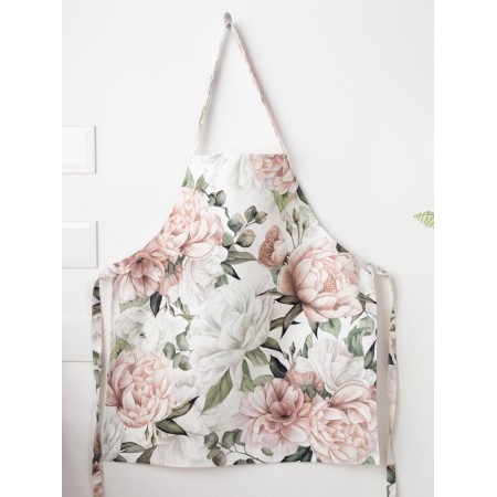 Apron Ethel "Peonies" 60x70 cm, 100% HL, sarzha 190 g/m2-9