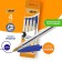 Set of ballpoint pens, 4 pieces, BIC "Cristal Original" Knot 1.0 mm, average letter, blue ink, transparent case