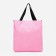A backpack with a zipper, an outer pocket, a set of a chover, bag, pink color