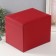 Casket to the leatherette for jewelry "screw" red 22x17x18 cm