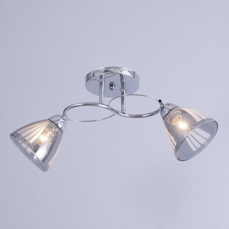 Causte "Poli" 2x60W E27 chrome 56x15x24cm-1