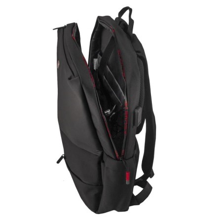 A backpack, a lightning department, with USB, mount on a suitcase, black color-5