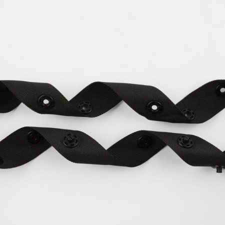 Braid with buttons, 25-25-50 mm, 17 mm × 45 ± 1 m, black color-2