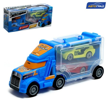 Carrier truck, 2 cars, mix