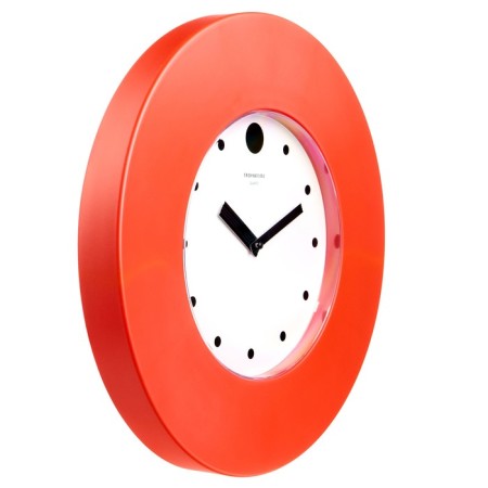 Watch Wall Round "Classics", silent, red rim, D-37 cm, dial 22 cm-1