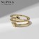 Xuping Ring with hearts, white color in gold, size 16