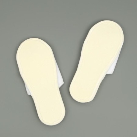 Disposable slippers, fleece, white, size 42-4