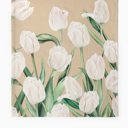 Path on the Ethel table white tulips 40x149cm, 100% HL, sarzha 190 g/m2-7