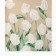 Path on the Ethel table white tulips 40x149cm, 100% HL, sarzha 190 g/m2