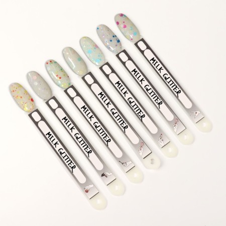Gel nail polish, Milk Glitter, 3 phase, 8ml, LED/UV, Transparent color (11)-11