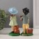 Souvenir Polystone "Boy and girl with bears" set 2 pcs 6x7.5x17 cm