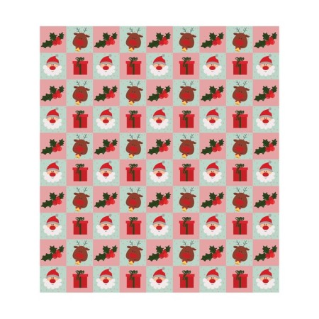 Set of napkins for setting the table "Santa Claus in a square", rectangular, size 32x46 cm, 4 pcs-1