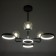 Mirbis chandelier 6XLED 30W 3xg9 black 75x75x59cm Bayerlux