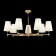 Maytoni H001CL-07BS, 7HE14, 40W, 88x88x50.5 cm, brass color