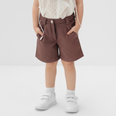 Шорты для девочки MINAKU: Casual collection KIDS цвет шоколадный, рост 116