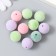 Busina for creativity plastic "Ball with velvet spraying" MIX 1.6x1.6x1.6 cm