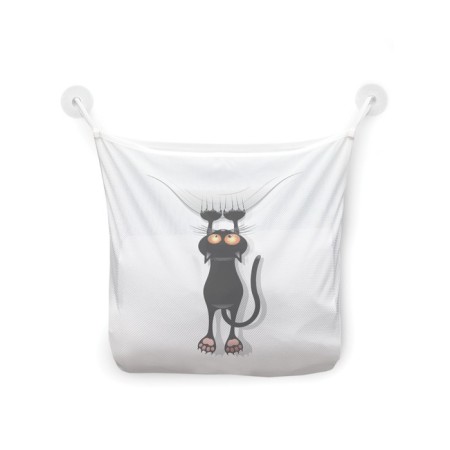 Organizer in a bathtub on suction cup “Cat School”, for storing toys and trifles, size 33x39 cm-2
