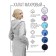 Women's robe with a hood, size 44-46, dark gray color