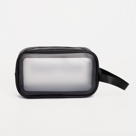 Cosmetic bag with lightning, black color-1