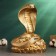 Piggy bank "Cobra on money" gold 25x18x20cm