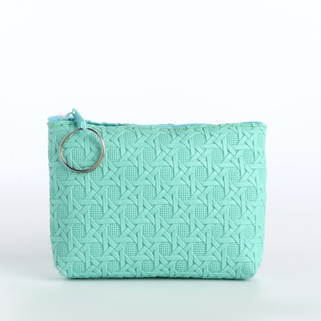 Women's wallet with lightning, green color
