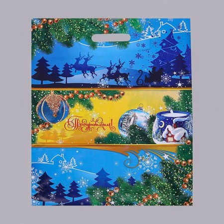 Package "Winter Stories", polyethylene with a cut pen, 38 x 47 cm, 60 μm