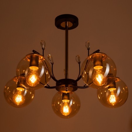 ARISA chandelier 5he27 40W black and gold 60x60x40 cm-2