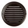 Ventilation grate Zein, D = 125 mm, round, with a grid, flange, ineffective, brown